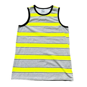 Boys Faded Glory Tank Top Size XXL/2XG (18) Gray and Yellow Striped